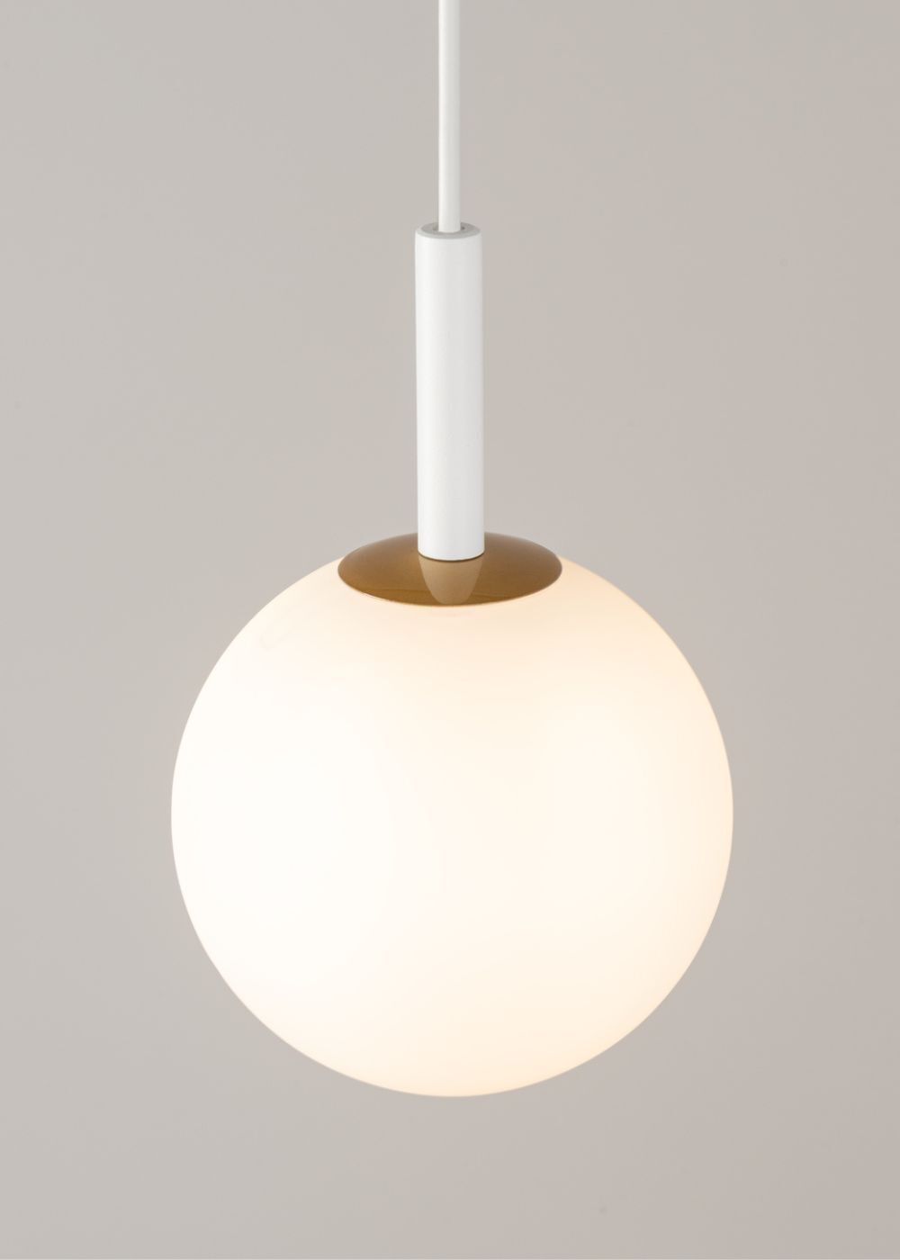 Weiße Glaskugel Pendelleuchte E27 – Nordic Design, Höhenverstellbar