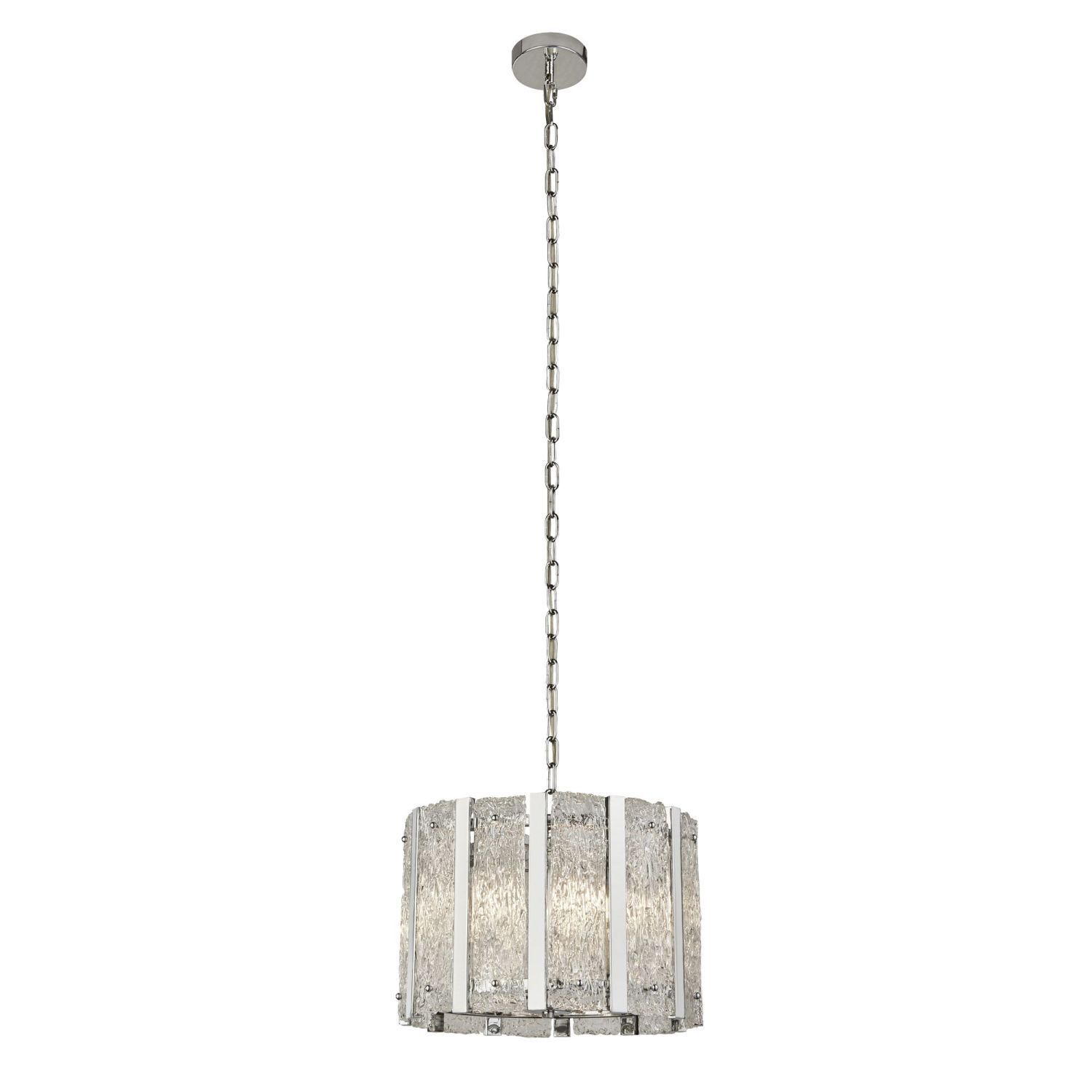 Runde Hängelampe Regenglas Metall E14 Ø39 cm Modern