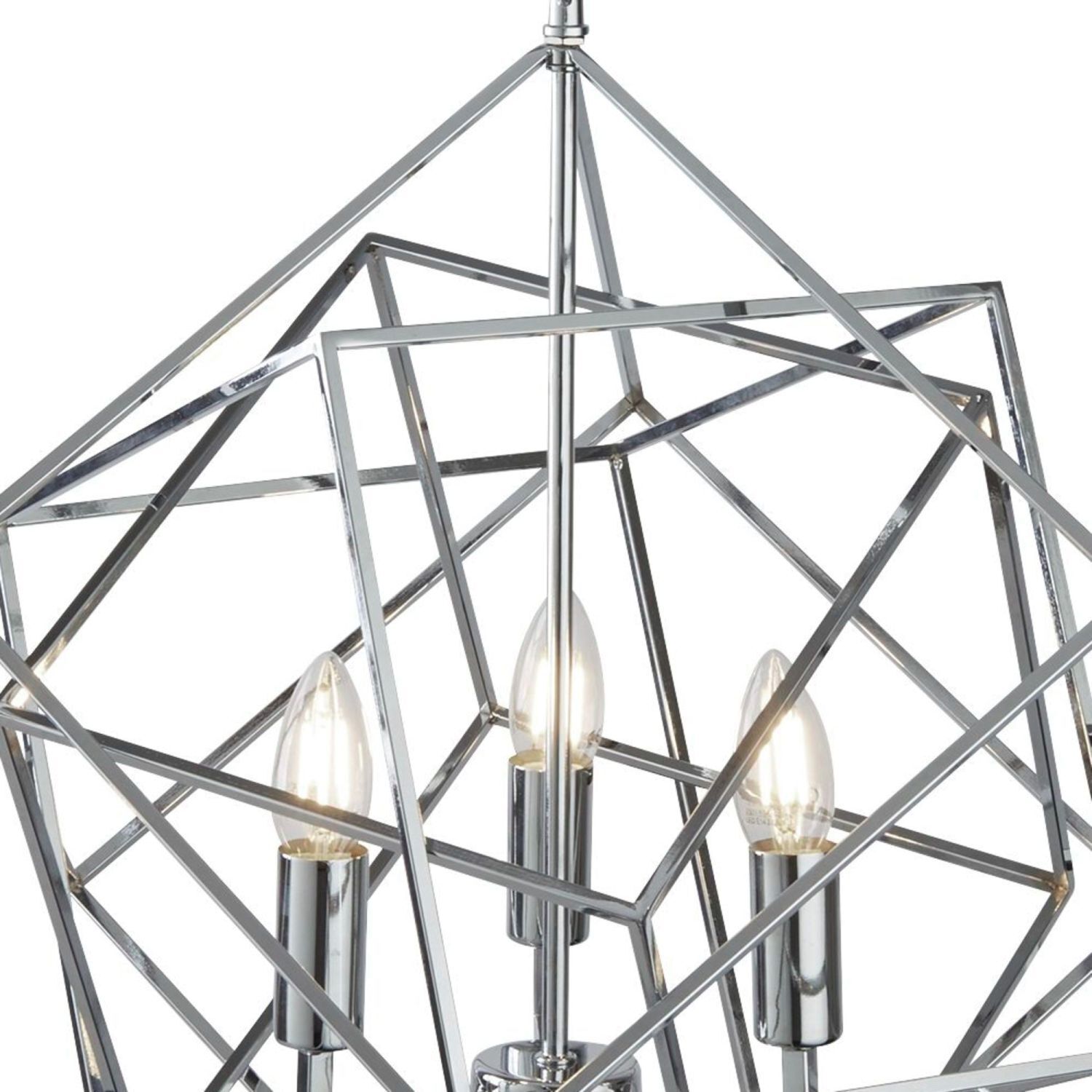 Hängeleuchte Chrom 3x E14 B: 48 cm Metall Modern HANNAH