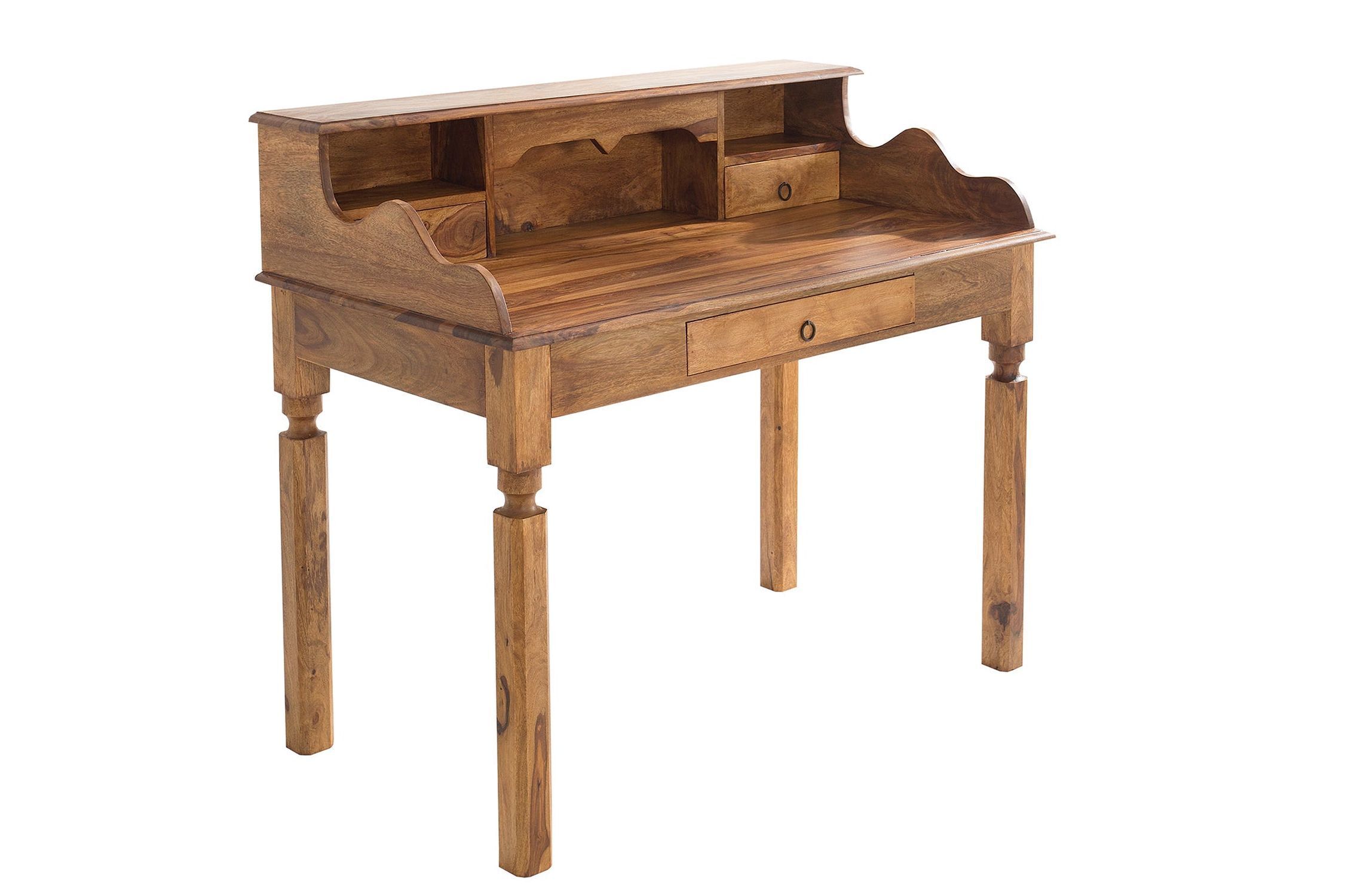 Schreibtisch mit Schublade Sheesham Holz in Natur 115x55 cm