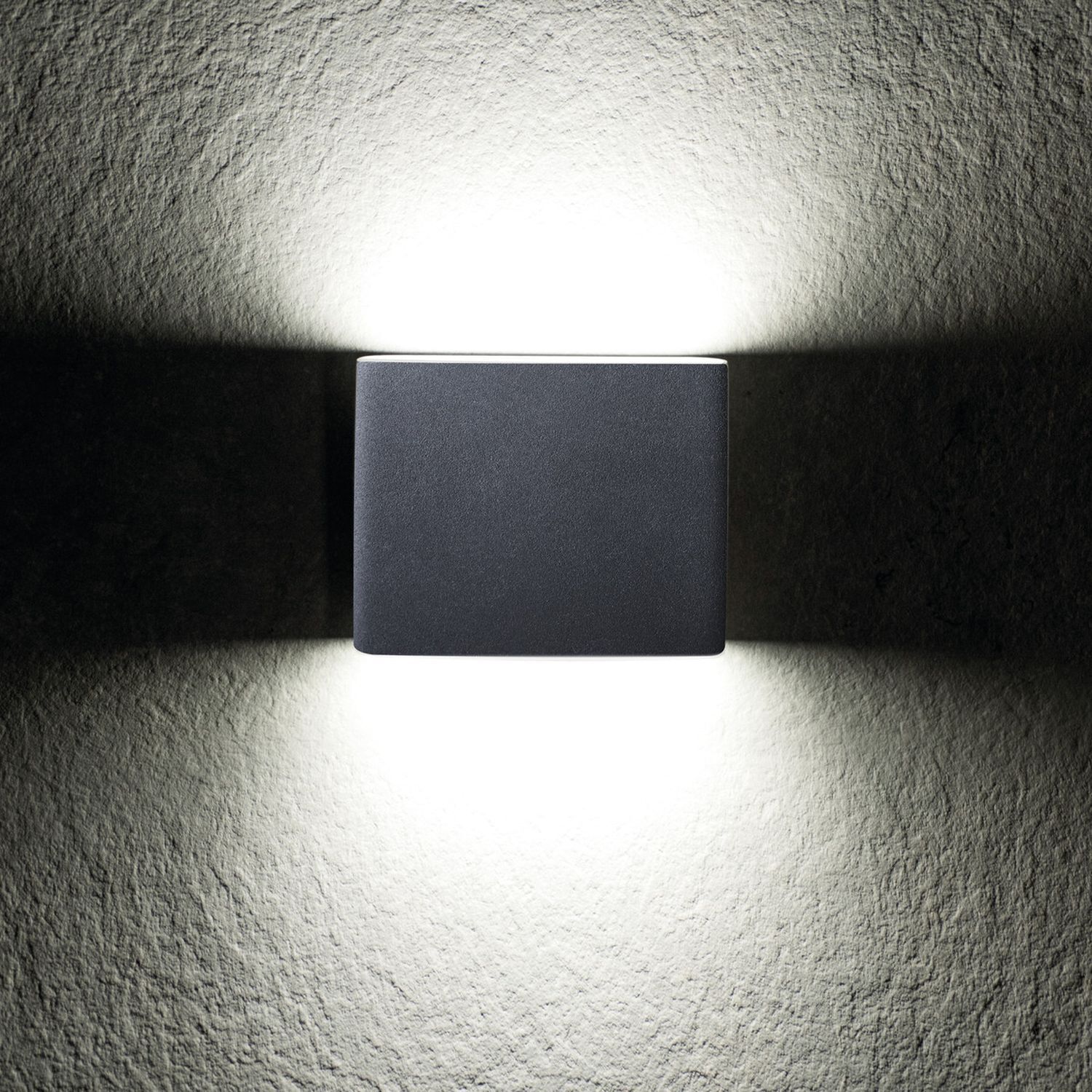 LED Außenleuchte Up Down Grau Aluminium IP54 Fassade Beleuchtung, Lampe
