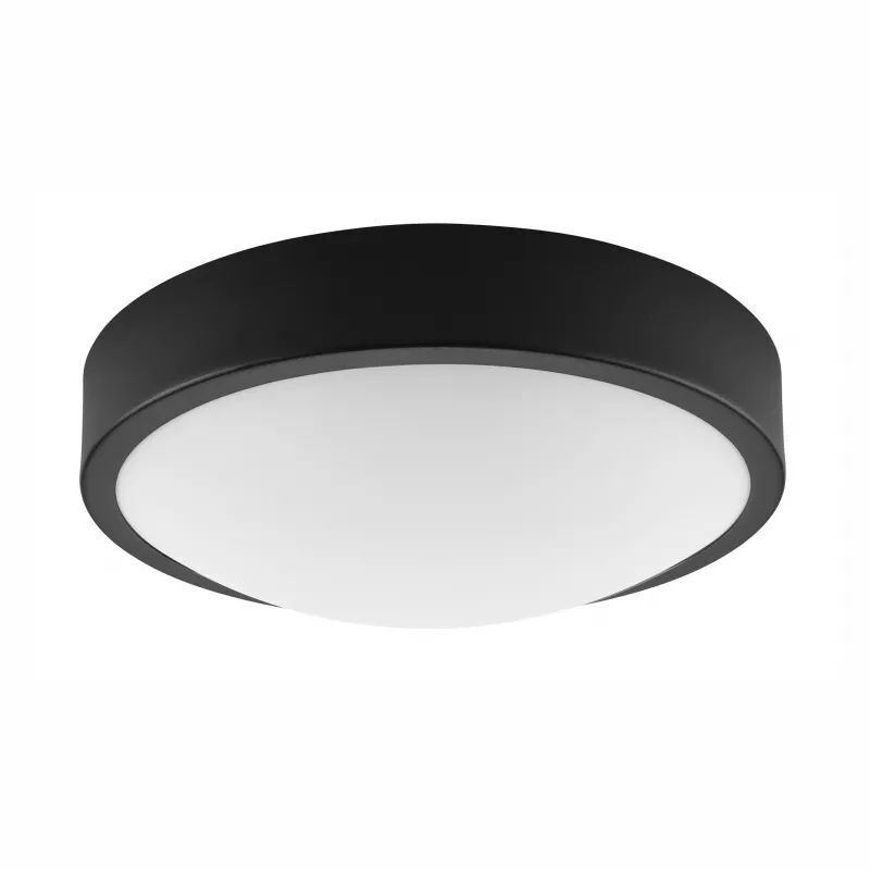 Wohnliche Deckenlampe Glas Metall Schwarz E27 Ø26 cm