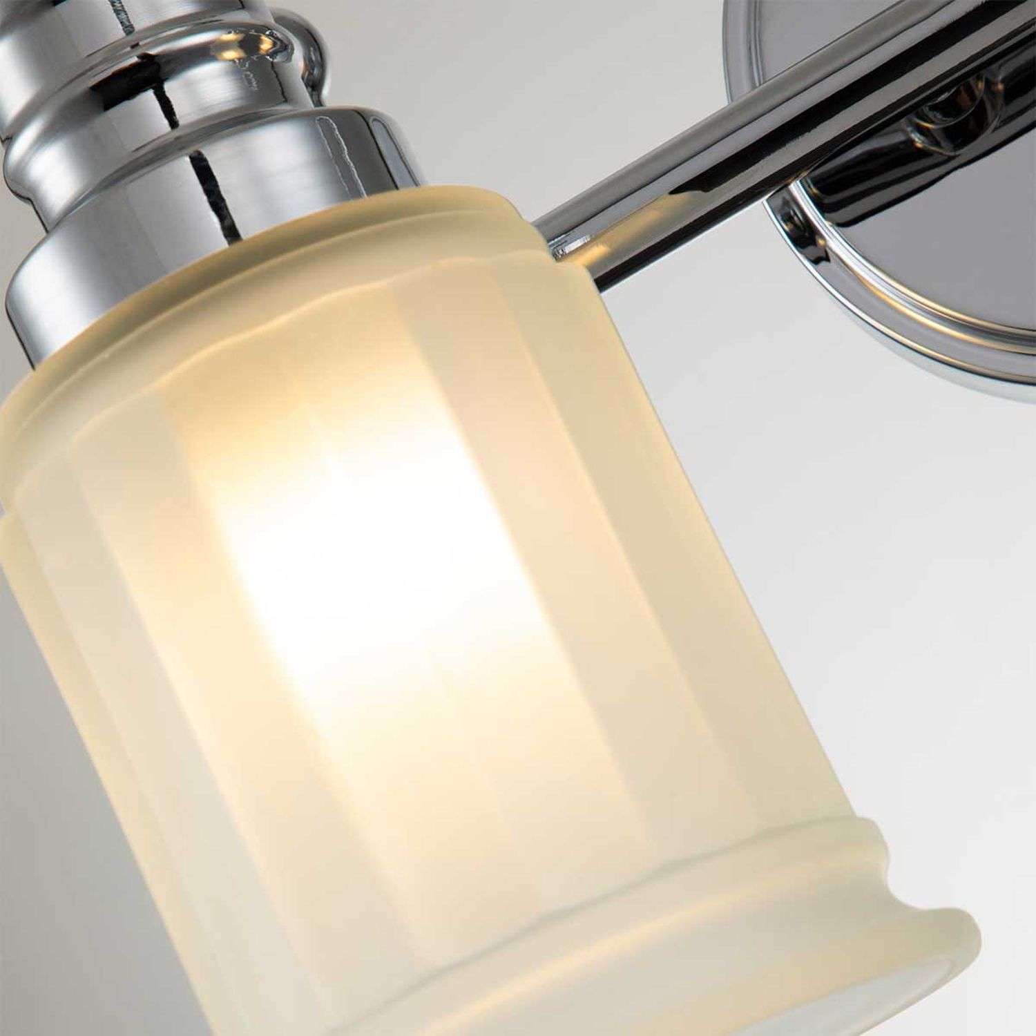 Jugendstil Lampe Bad LED G9 B: 35,7 cm Chrom Weiß IP44