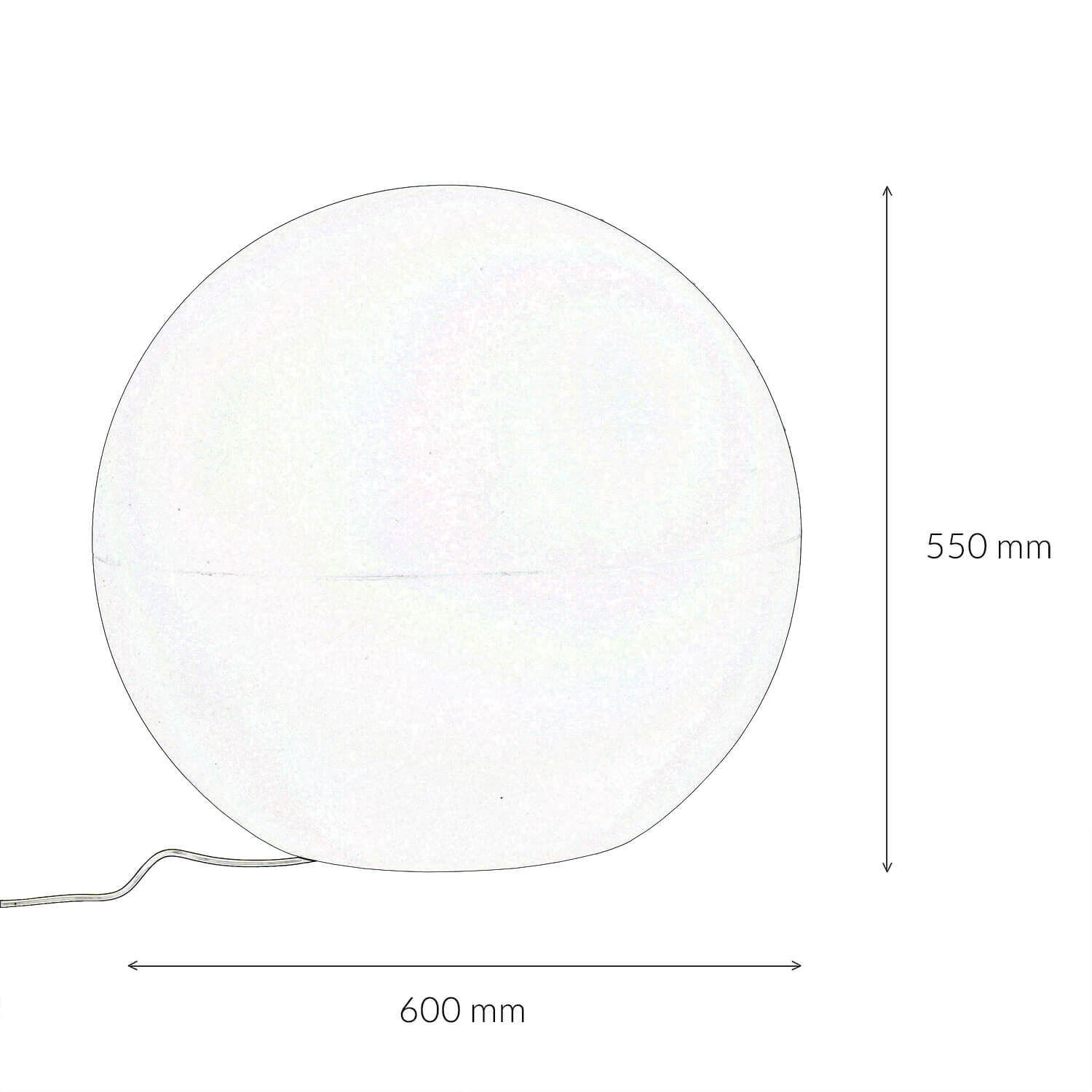 Kugelleuchte Kabel Stecker Ø 60 cm IP65 E27 LED Garten Sphäre