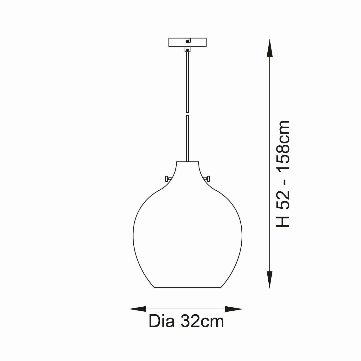Hängelampe Rauchglas Metall Ø 32 cm Chrom Spiegelgrau E27