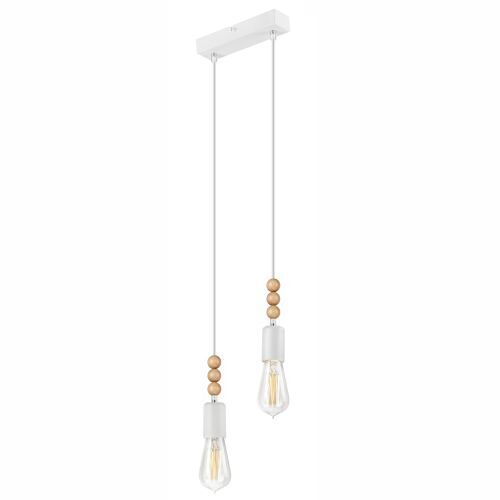Moderne Pendelleuchte Esstisch Weiß Holz Lampe