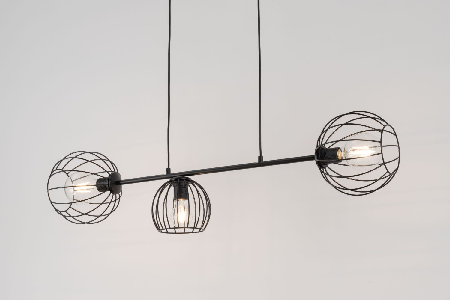 Hängelampe E27 Schwarz Metall Retro Design Esstisch