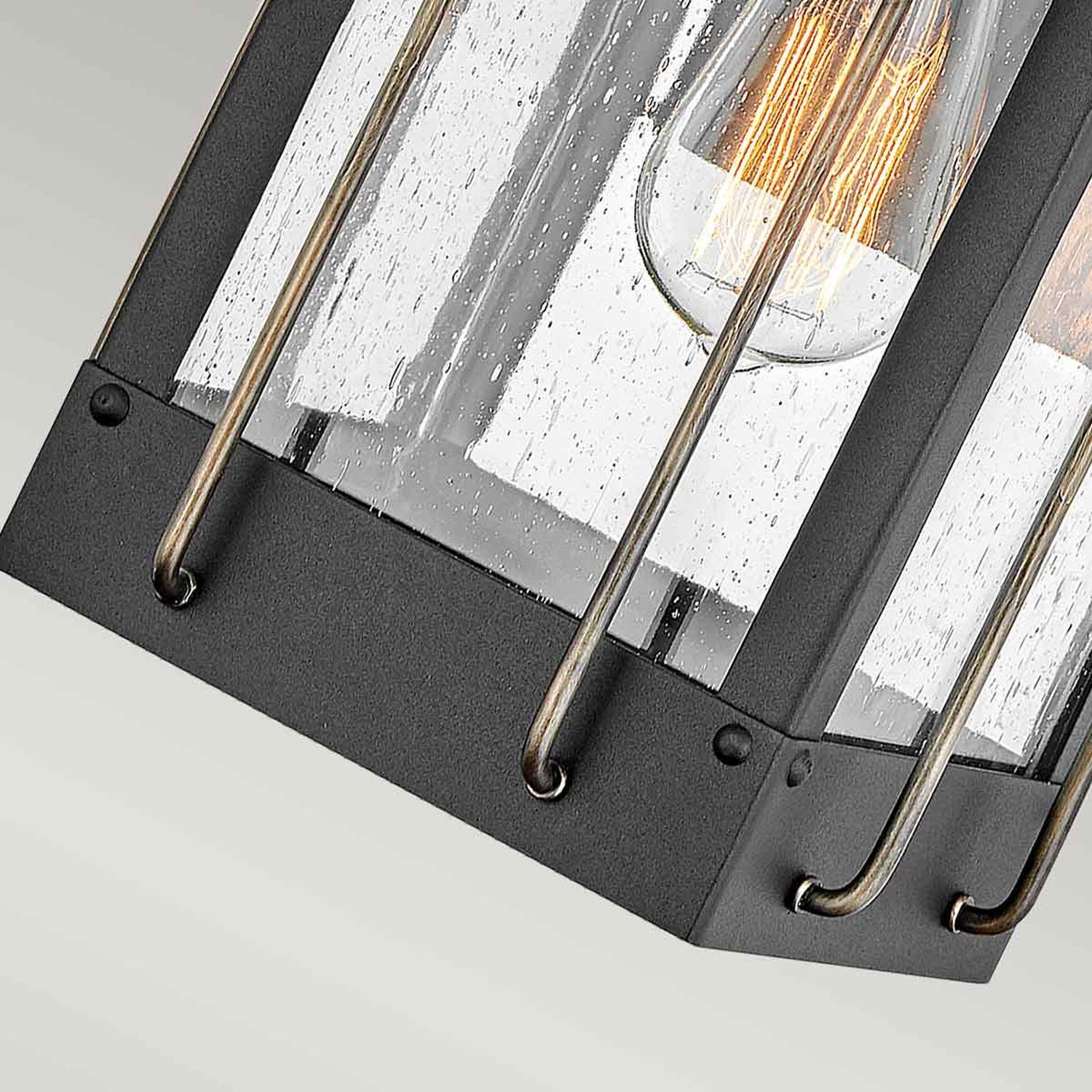 Außenleuchte E27 Wand Glas Aluminium IP44 34,4 cm hoch