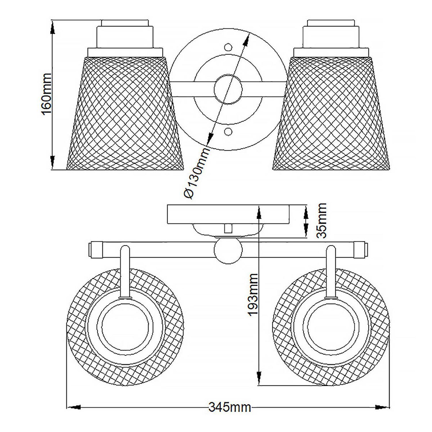 Wandlampe Spiegel LED G9 IP44 B: 34,5 cm Metall Glas in Chrom
