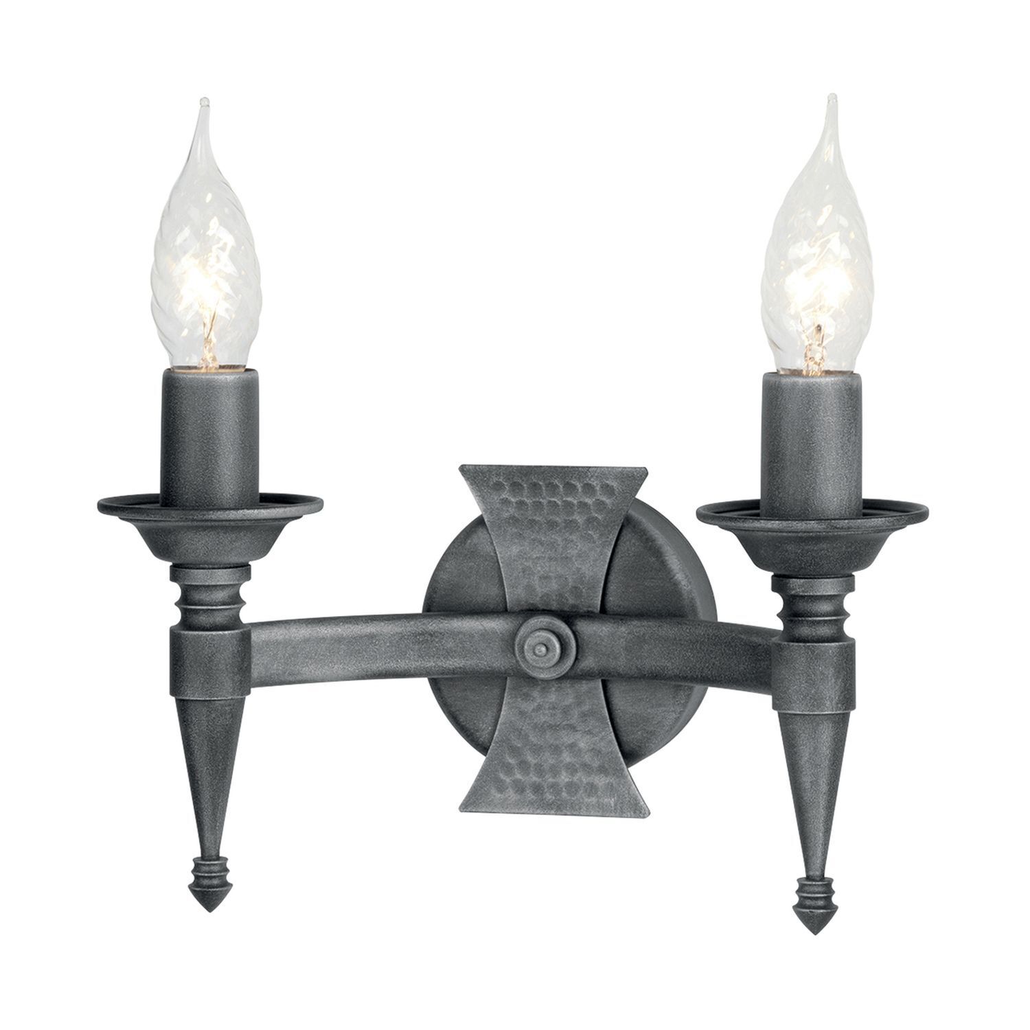 Wandleuchte CAMELOT 7 Eisen Lampe in Silber Antik