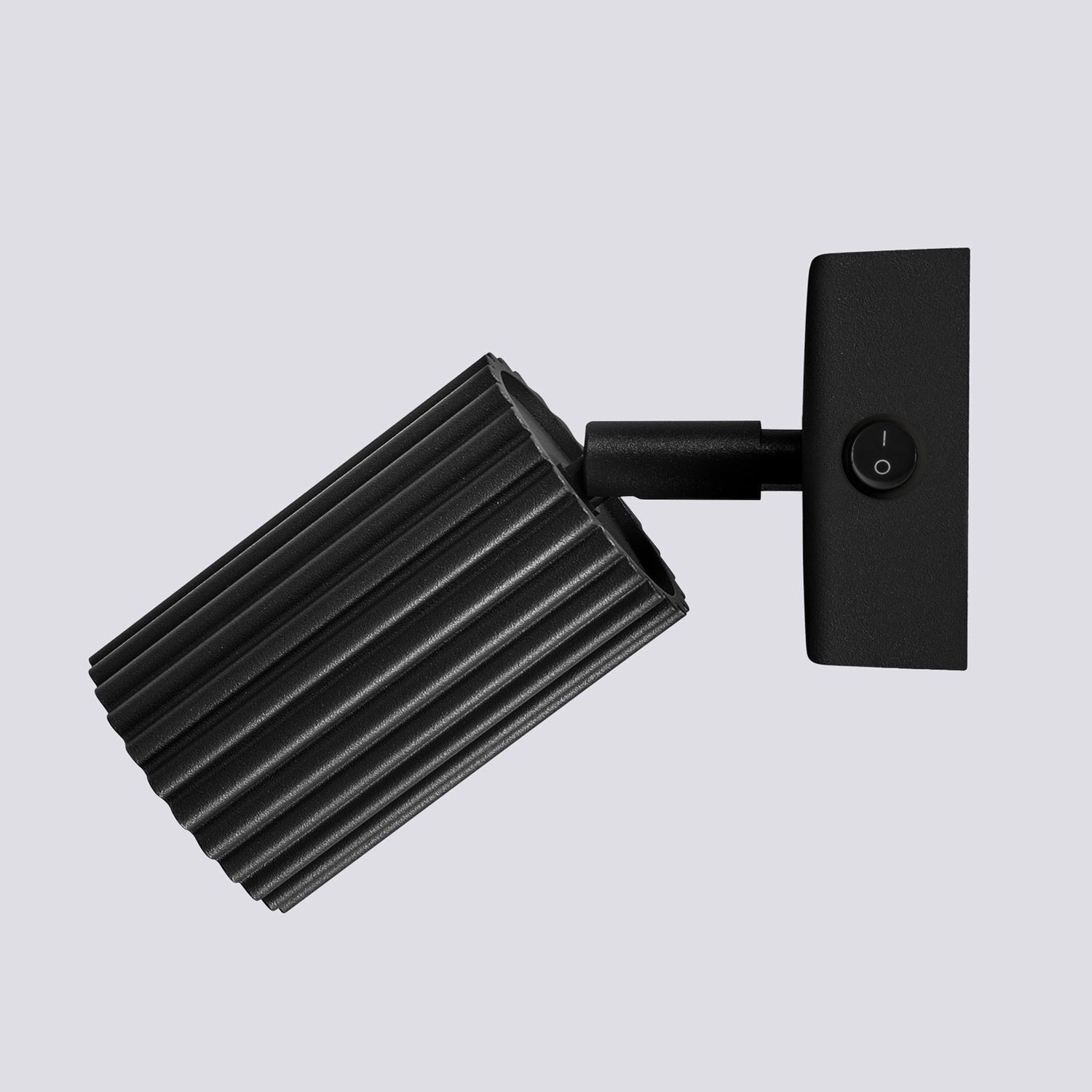 Wandspot Schwarz GU10 B: 8 cm klein schwenkbar Modern Alu