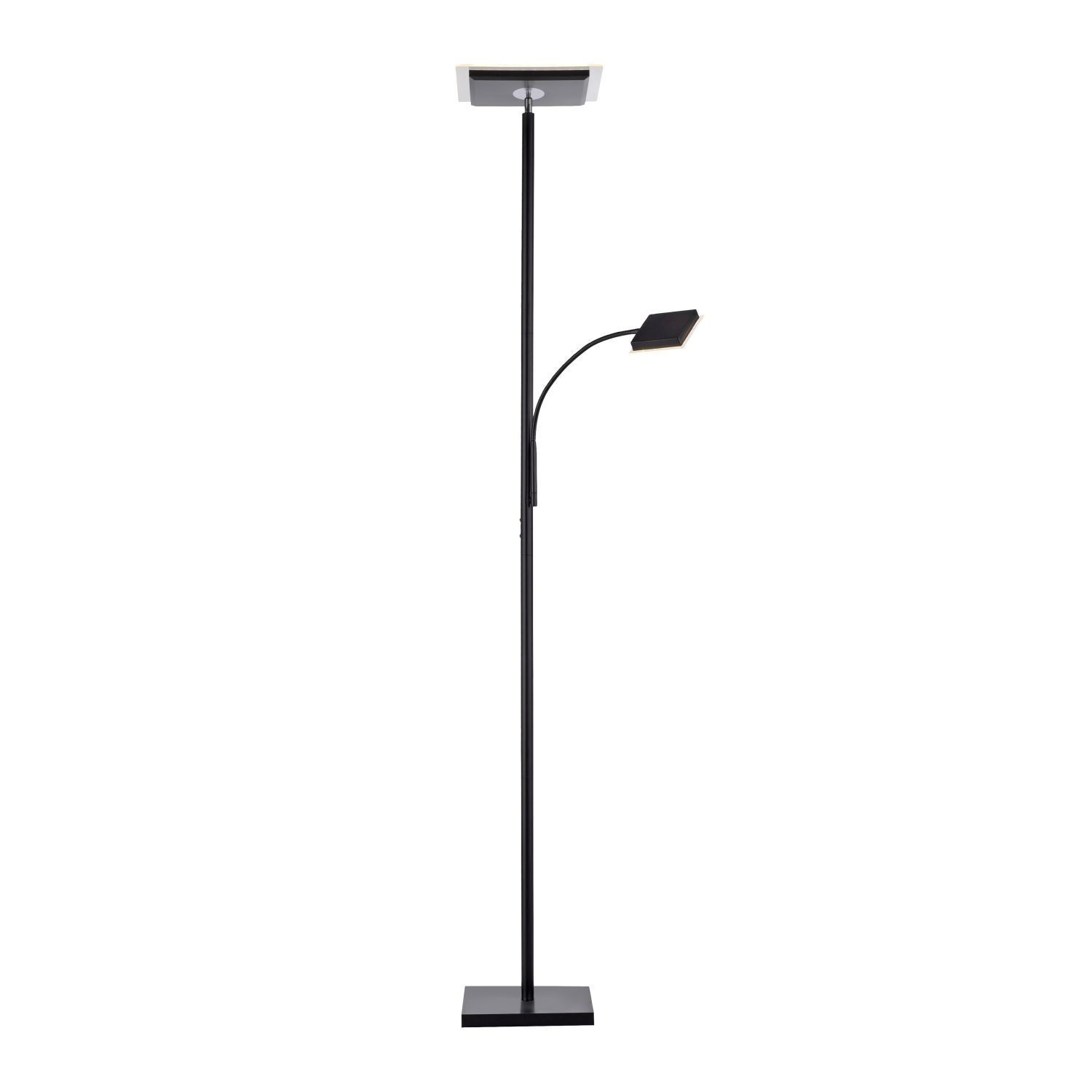 Flexibler LED Deckenfluter Schwarz Touch 190 cm Lesearm Lampe