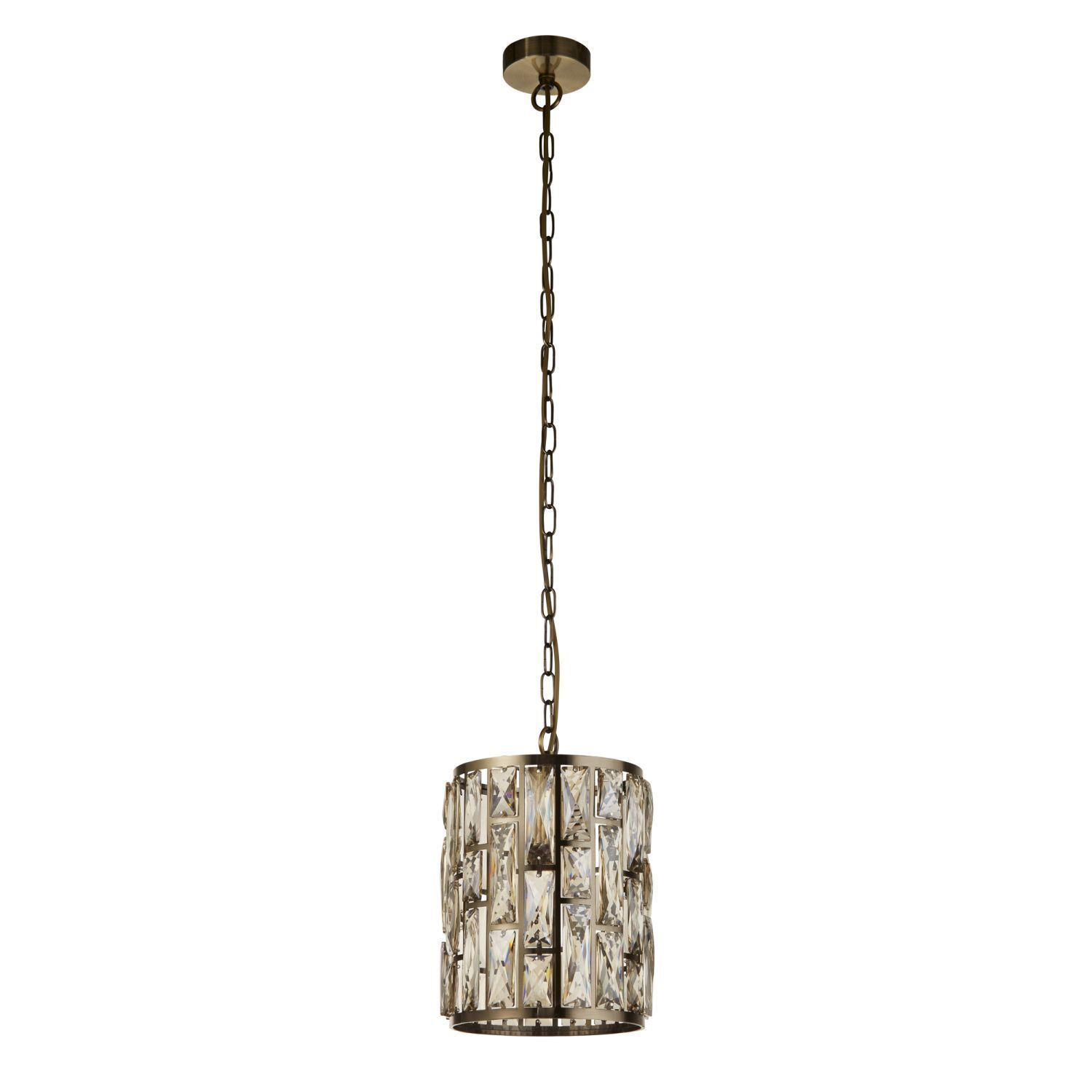 Pendelleuchte Art Déco D: 22 cm E27 Kristall Schirm