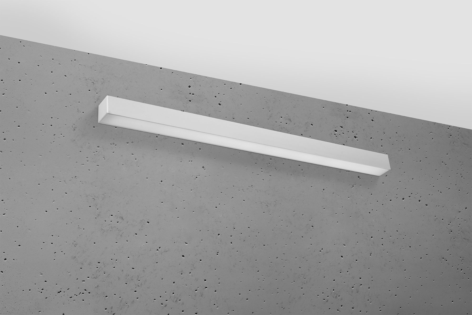 LED Wandlampe Metall 90 cm länglich Grau 4000 K 3120 lm
