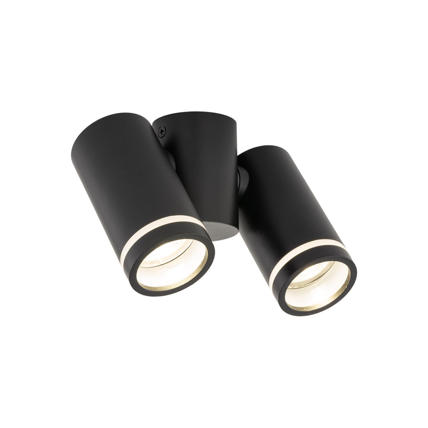 Deckenstrahler Metall klein L: 17 cm Schwarz 2x GU10 Beleuchtung