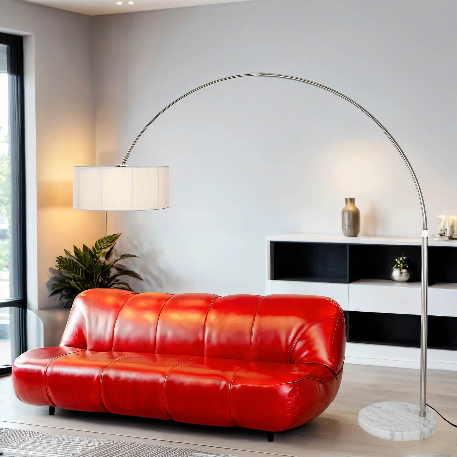 Stehlampe 200cm Retro Wohnzimmerlampe Design Ø48cm Lampe, Couch, Mobiliar, Stehlampe, Parfüm