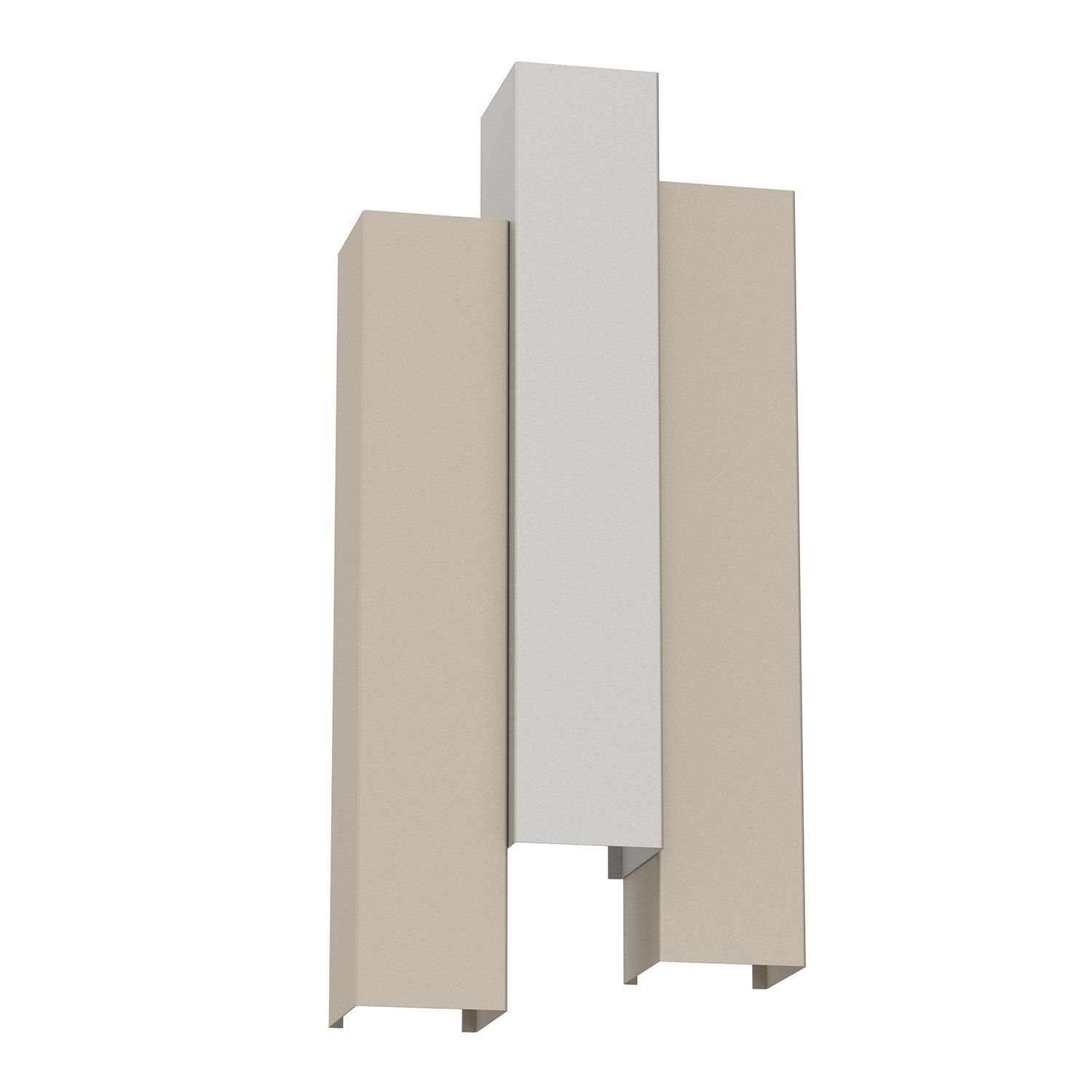 Wandlampe Metall Beige Hellgrau H:72 cm GU10 indirekt