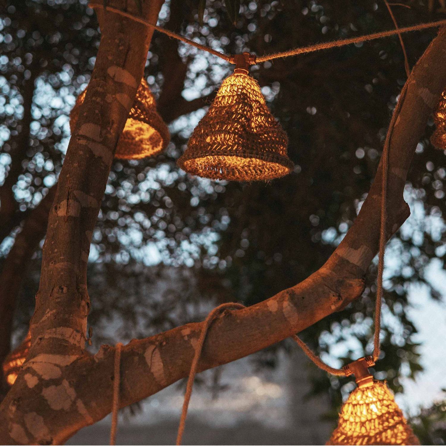 LED Solarlichterkette Garten 5m lang Outdoor Jute IP44 LED Solarlichterkette Garten 5m lang Outdoor Jute IP44