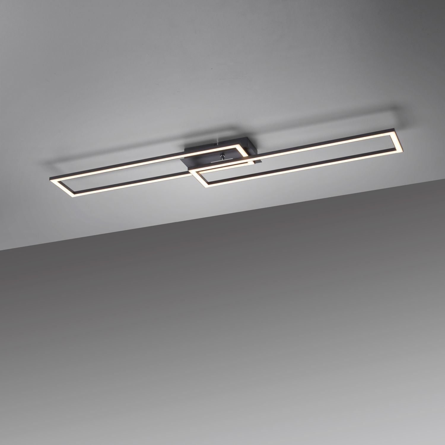 Dimmbare LED Deckenleuchte Schwarz 3000 K 36 W L:102 cm