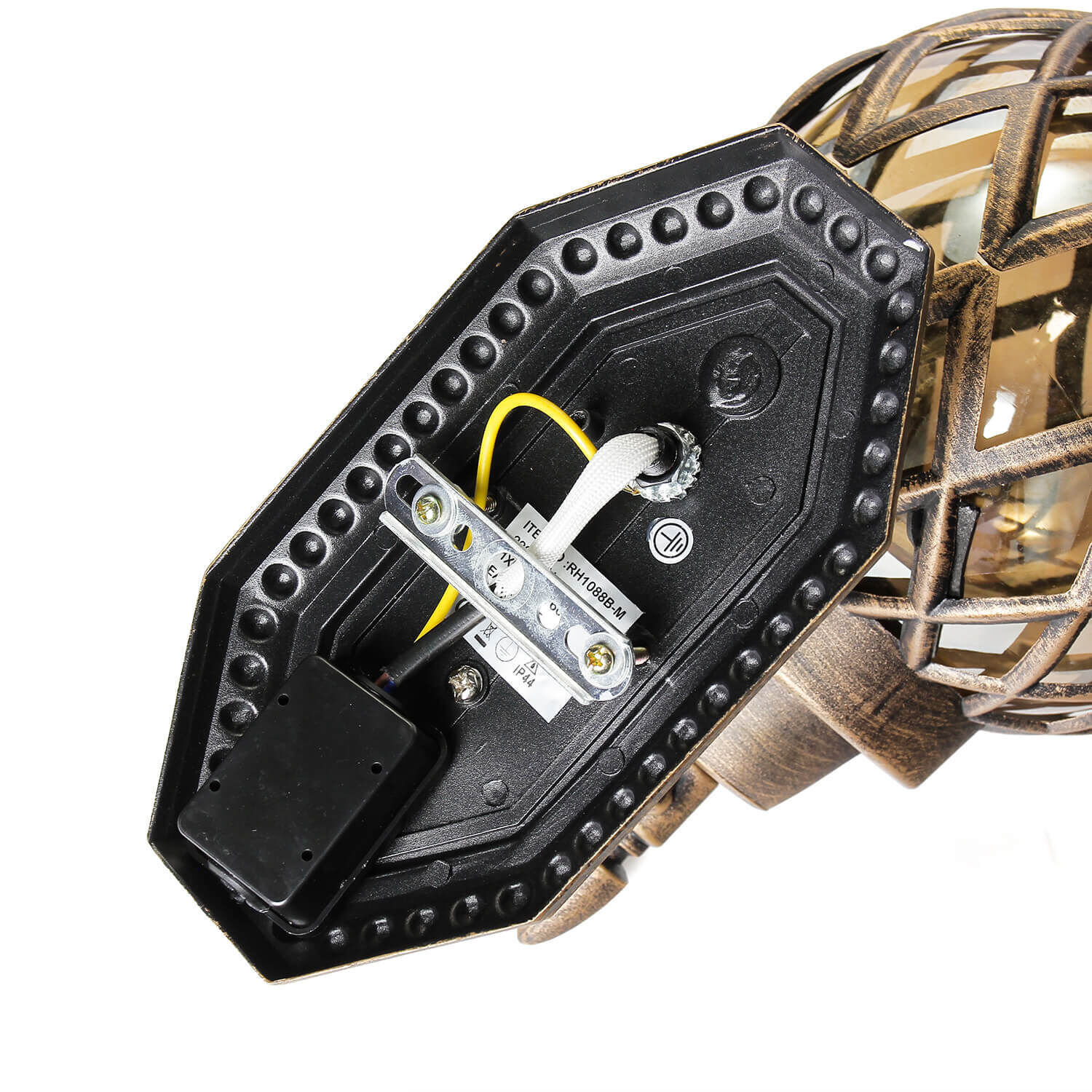 Wandlampe Außen in Kupfer antik IP44 Vintage Helme