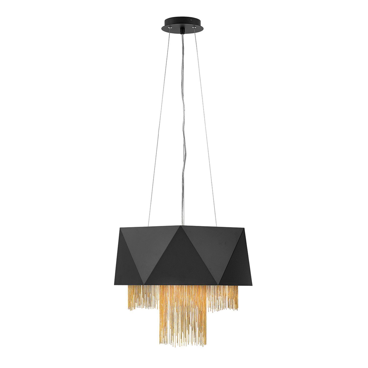 Hängelampe Modern Design Schwarz Gold Metall VENINA