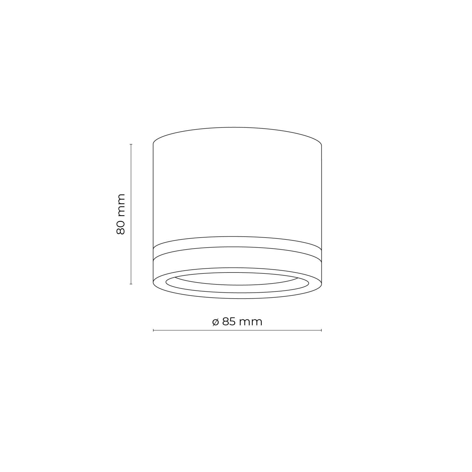Deckenlampe Schwarz Aufputz Ø 8,5 cm klein Metall