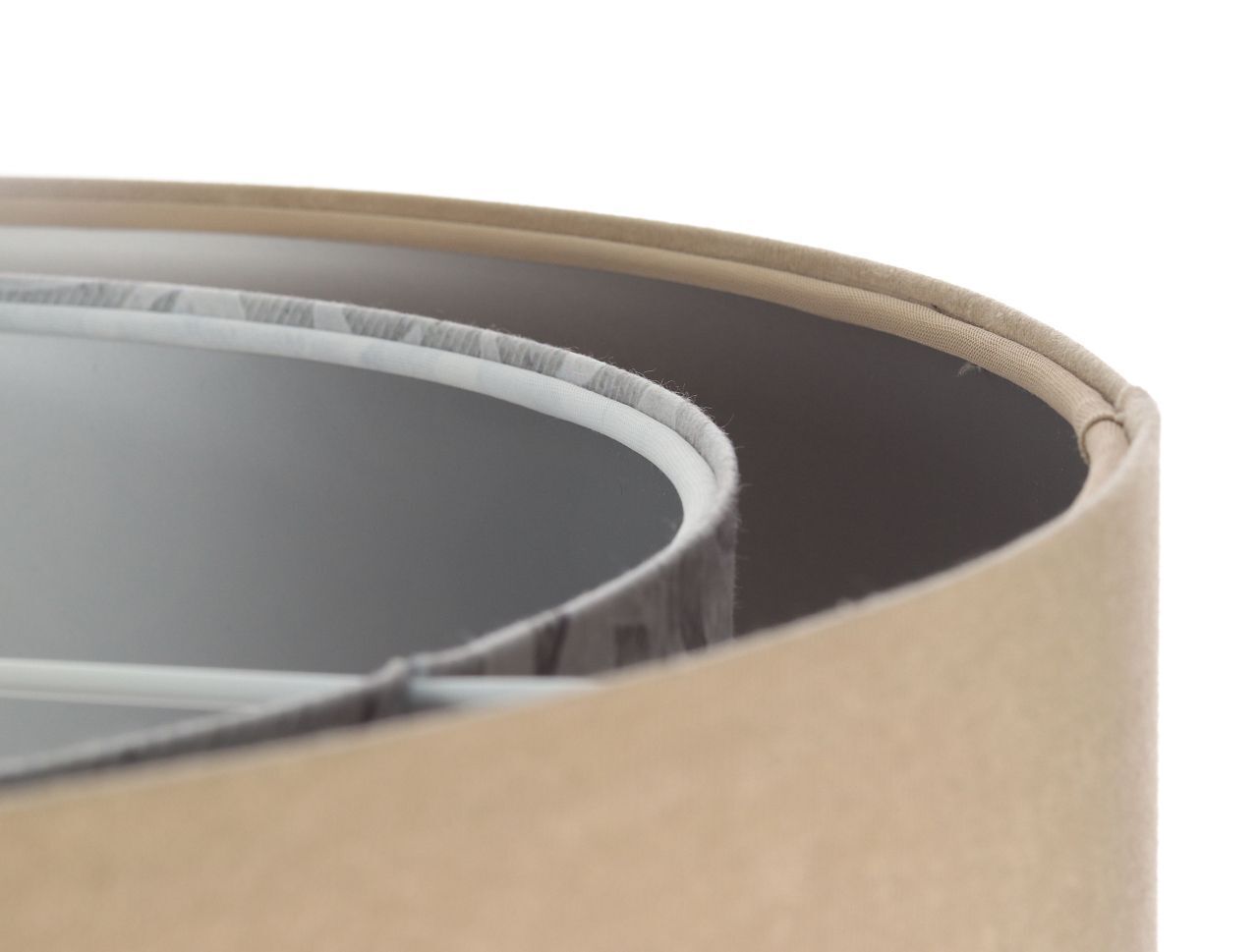 Hängelampe rund Ø 50 cm Stoff Velours Optik E27 wohnlich
