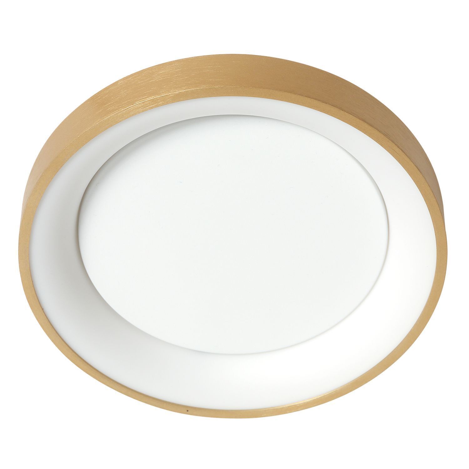 LED Deckenleuchte in Gold Weiß Ø38 cm 30 W gemütlich