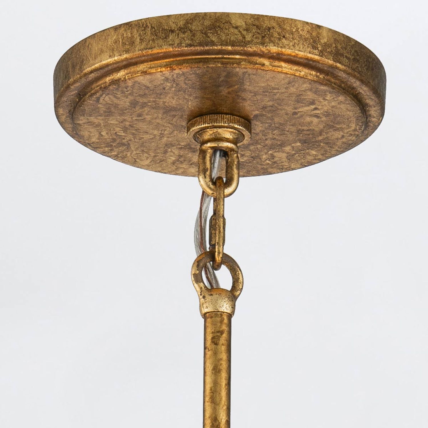 Kronleuchter Metall Glas 83,8 cm breit H: max. 205,7 cm Ring Bronze