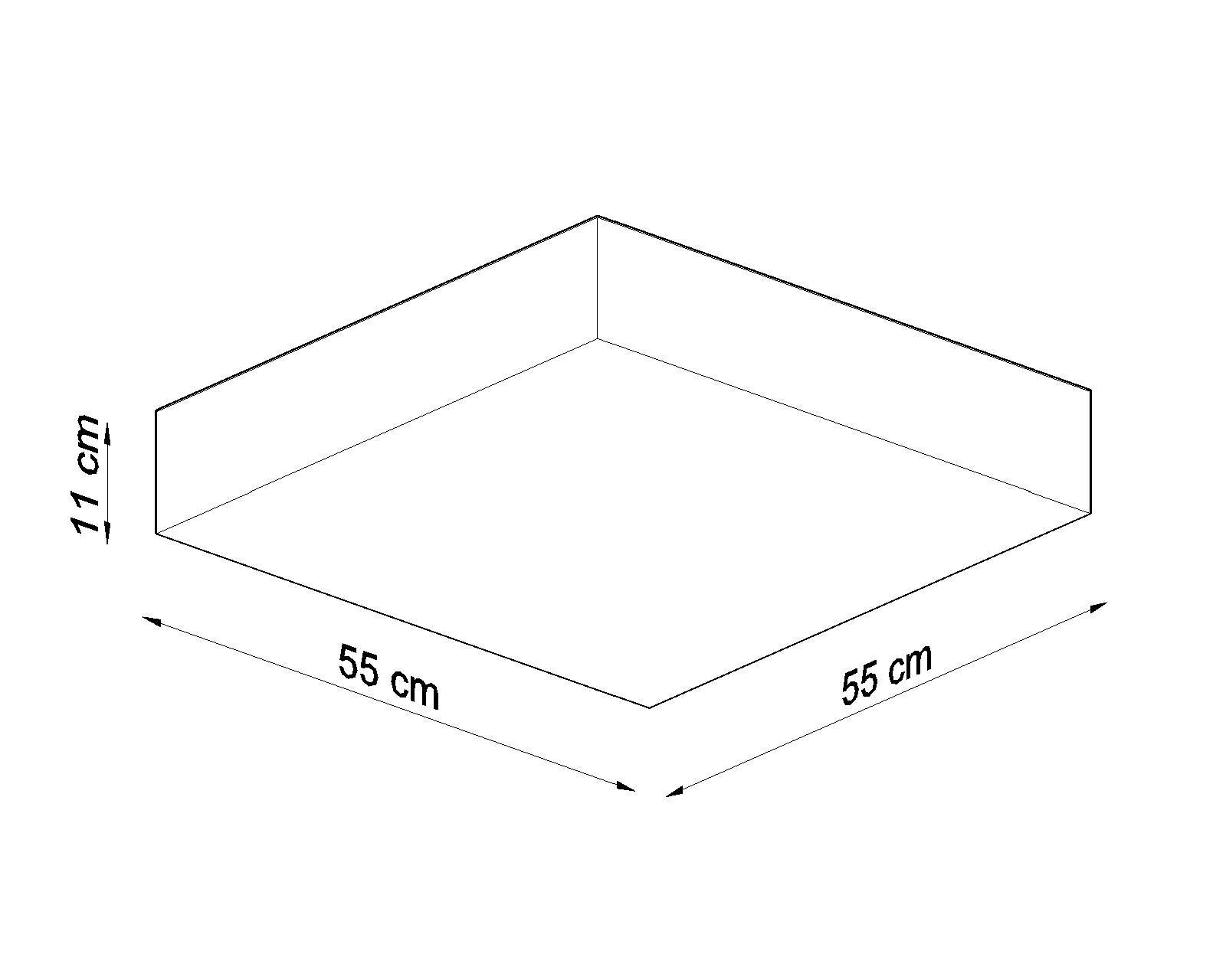 Deckenleuchte Modern 55 cm breit Weiß quadratisch