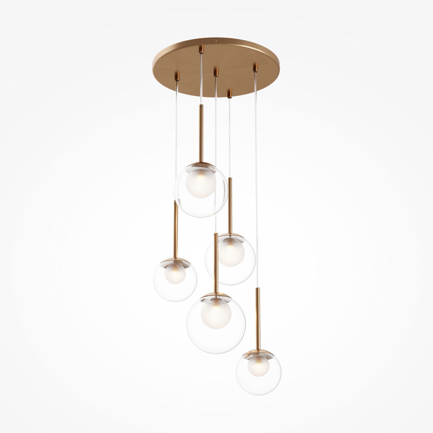 Pendelleuchte Metall Glas G9 Ø 58 cm H: max. 344,1 cm