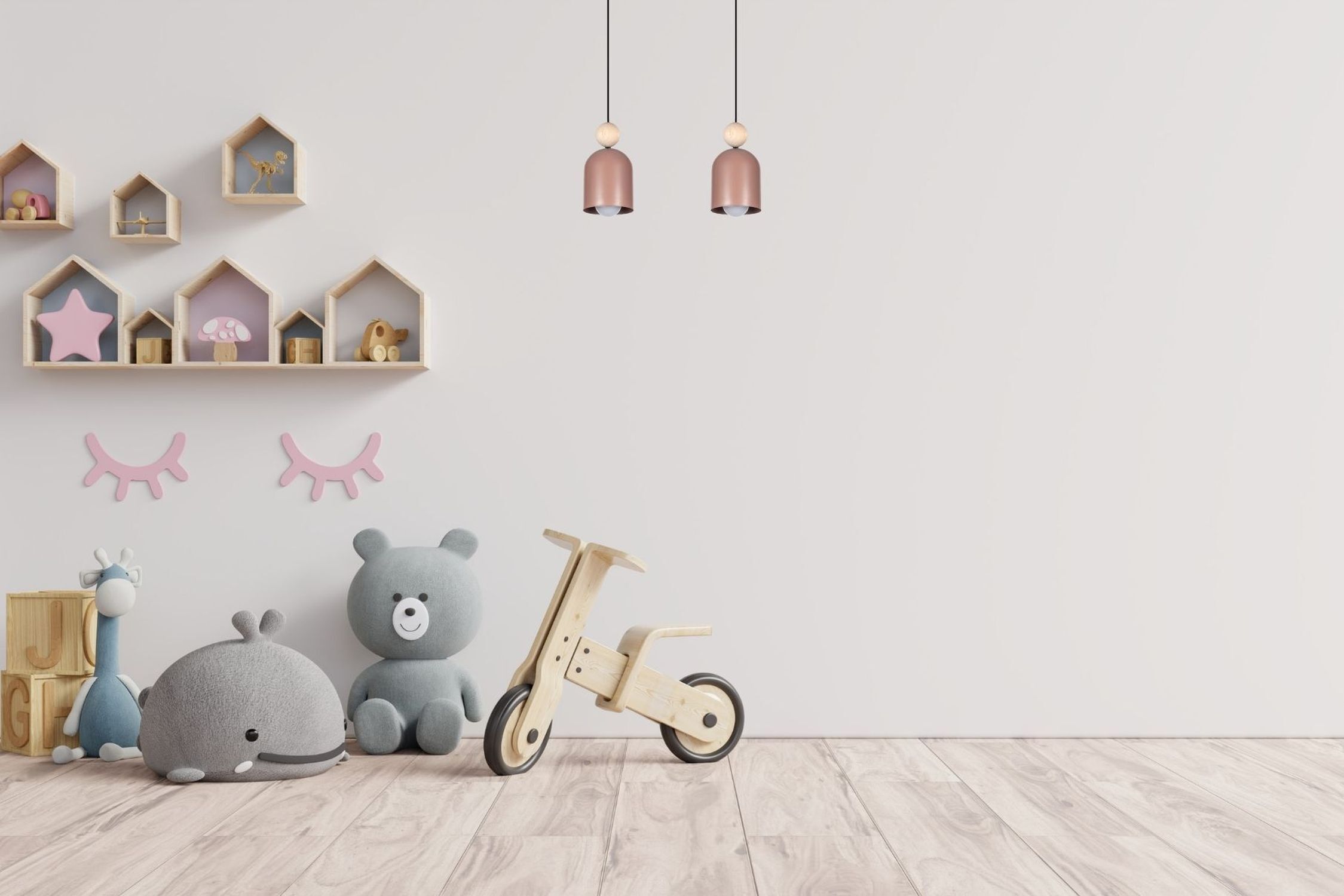 Pendelleuchte Pink Metall Holz 2-flammig E27 46 cm lang Pendelleuchte Pink Metall Holz 2-flammig E27 46 cm lang