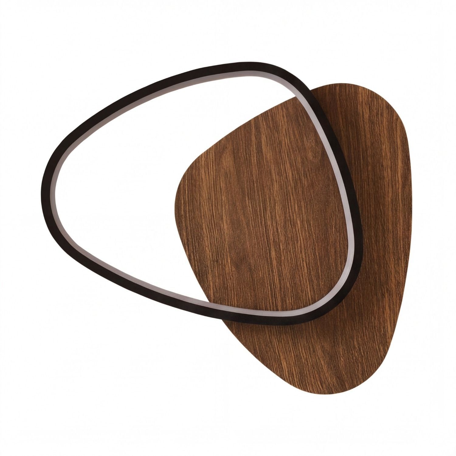 LED Deckenleuchte Schwarz Weiß 3000/4000/6500 K 35 cm Holz, Paneel, Dekoration, Beistelltisch, modern