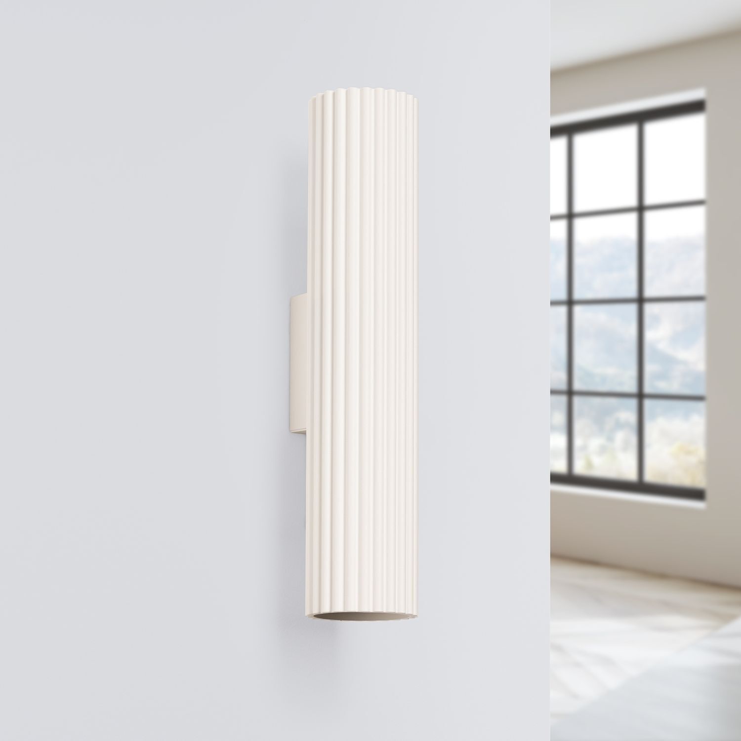 Up Down Wandlampe H: 30 cm Creme GU10 2-flammig länglich