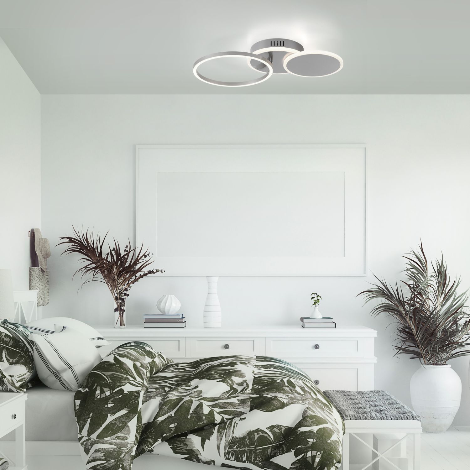 LED Deckenlampe in Stahl Metall warmweiß 26 W beweglich
