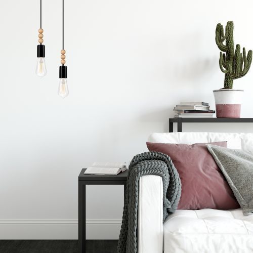 Pendelleuchte CHANIA Schwarz lang Esstisch Lampe