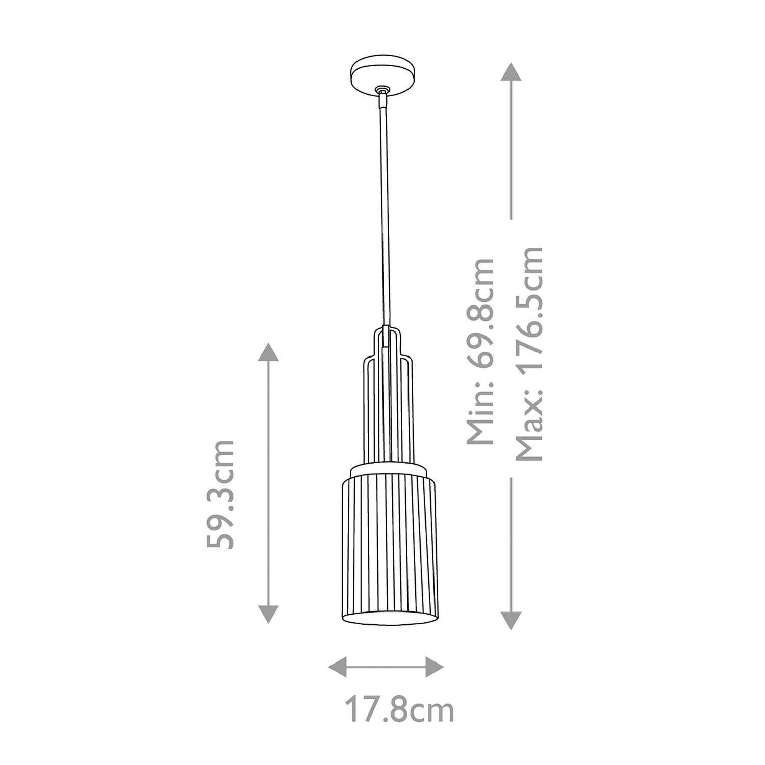 Hängelampe Glas Metall E27 17,8 cm breit Art Déco