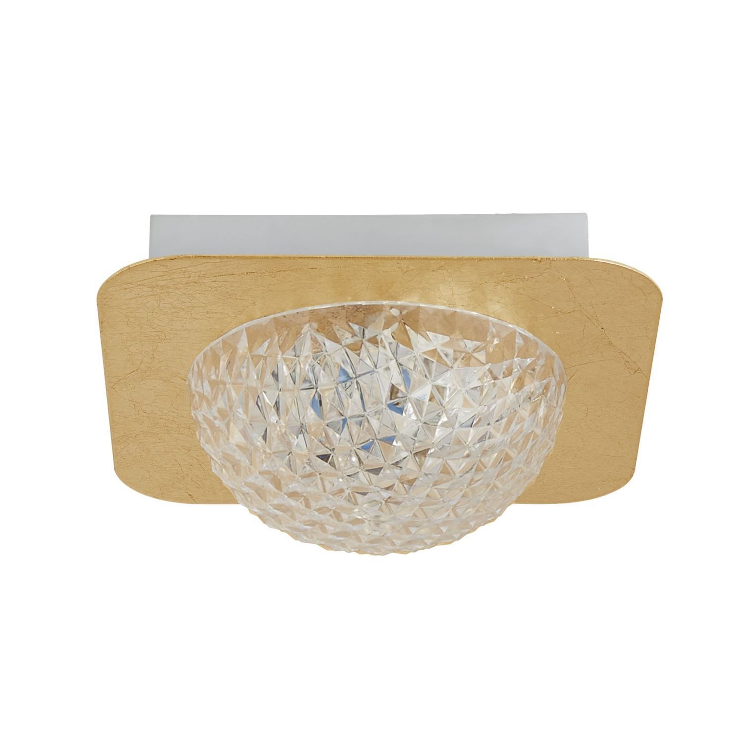 LED Einbaustrahler in Gold Metall B:18 cm 585 lm Decke