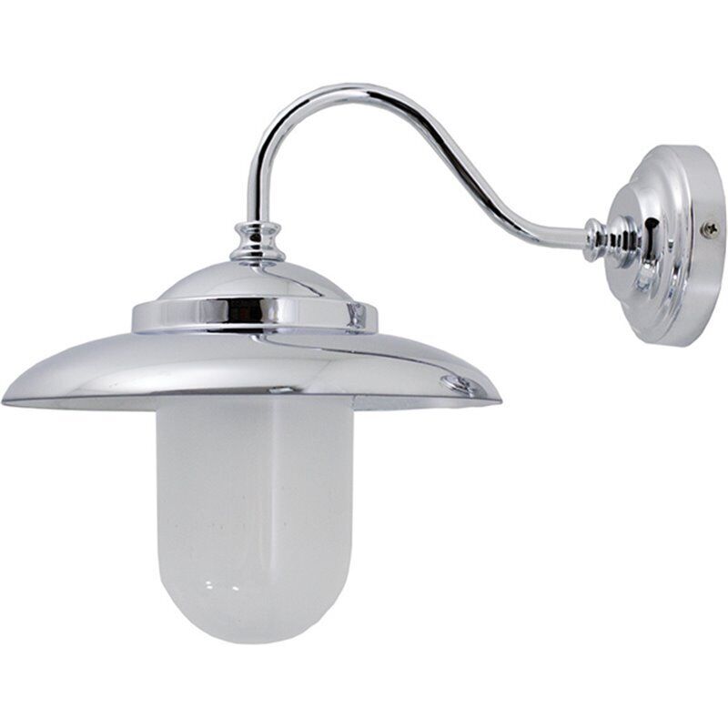 Wandlampe Außen Chrom aus Messing Hof Maritim