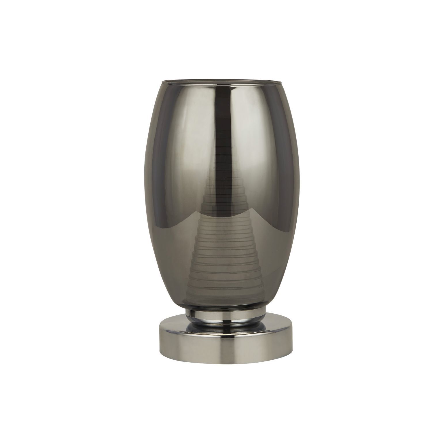 LED Tischlampe Rauchglas H: 20,5 cm Ø 11,5 cm 3000 K