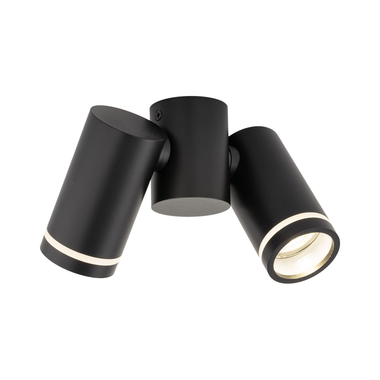 Deckenstrahler Metall klein L: 17 cm Schwarz 2x GU10 Deckenstrahler Metall klein L: 17 cm Schwarz 2x GU10