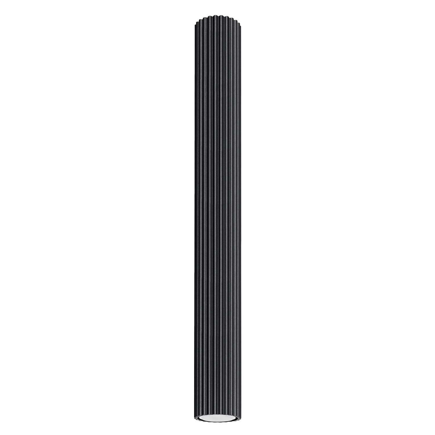 Deckenlampe Schwarz GU10 H: 60 cm Ø 6,5 cm schmal Aufputz