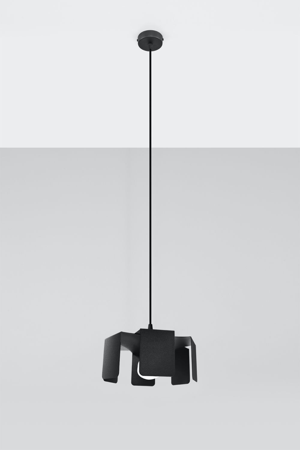 Schwarze Pendelleuchte rund Ø25cm E27 EARLENE