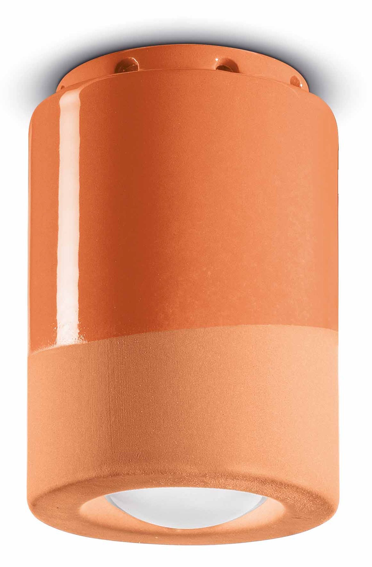 Spot Lampe Decke Keramik E14 D: 8,5 cm Aufputz Orange