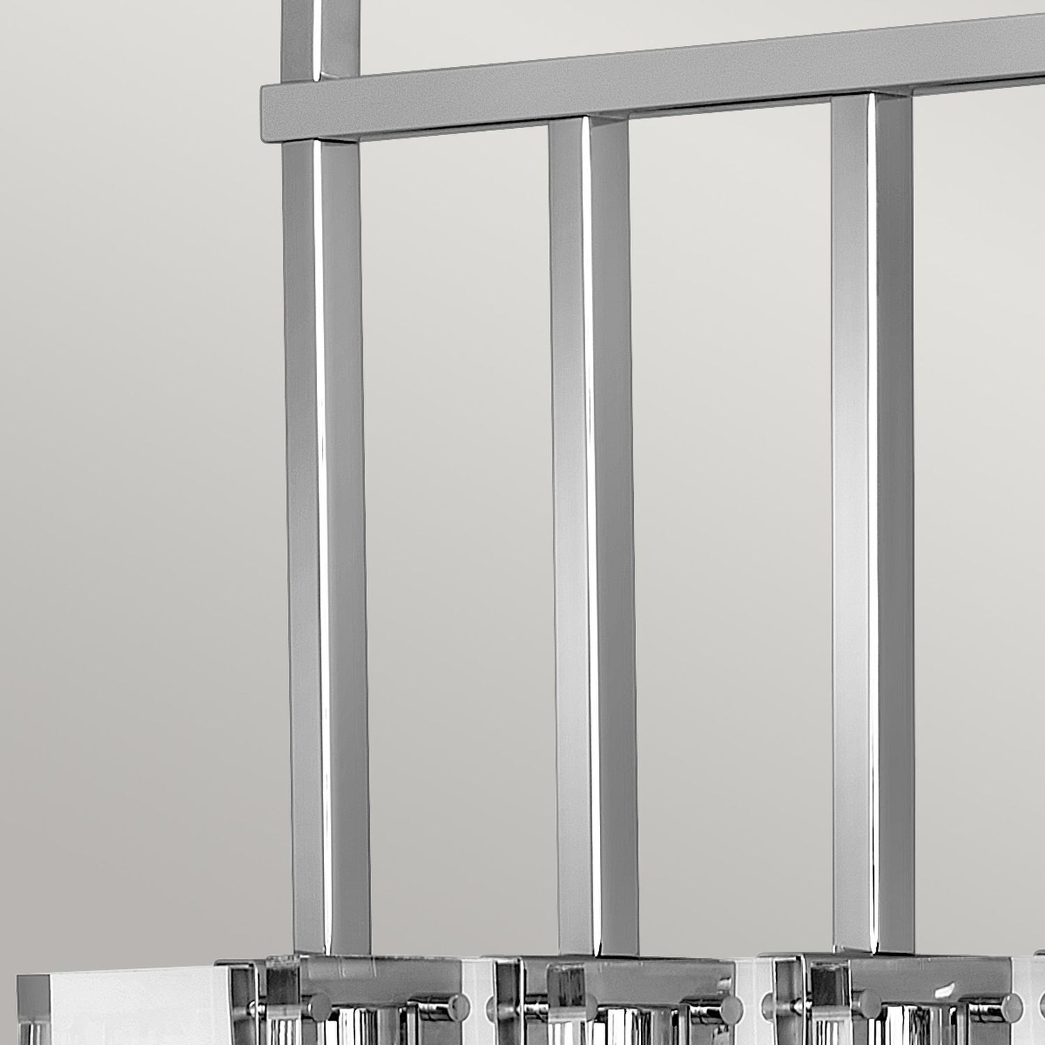 Hängeleuchte länglich H: max. 142,9 cm Nickel poliert E27 Gefängnis