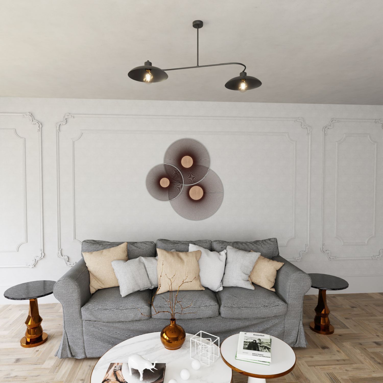 Dekoration für Zuhause, Innenarchitektur, Lampe, Couch, Kissen