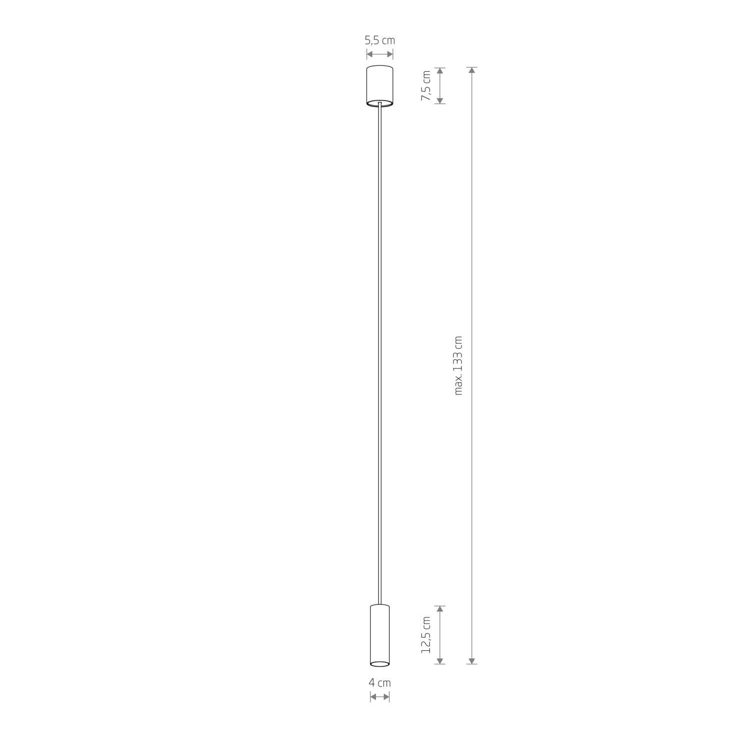 Hängeleuchte verstellbar GU10 R35 Ø 4 cm Grau Metall Modern