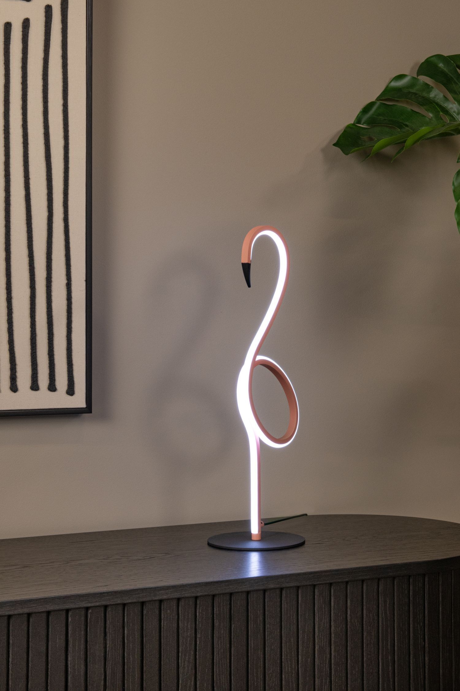 Neonlicht, Flamingo-Lampe, Schreibtischlampe, Pinkes Licht, moderne Dekoration