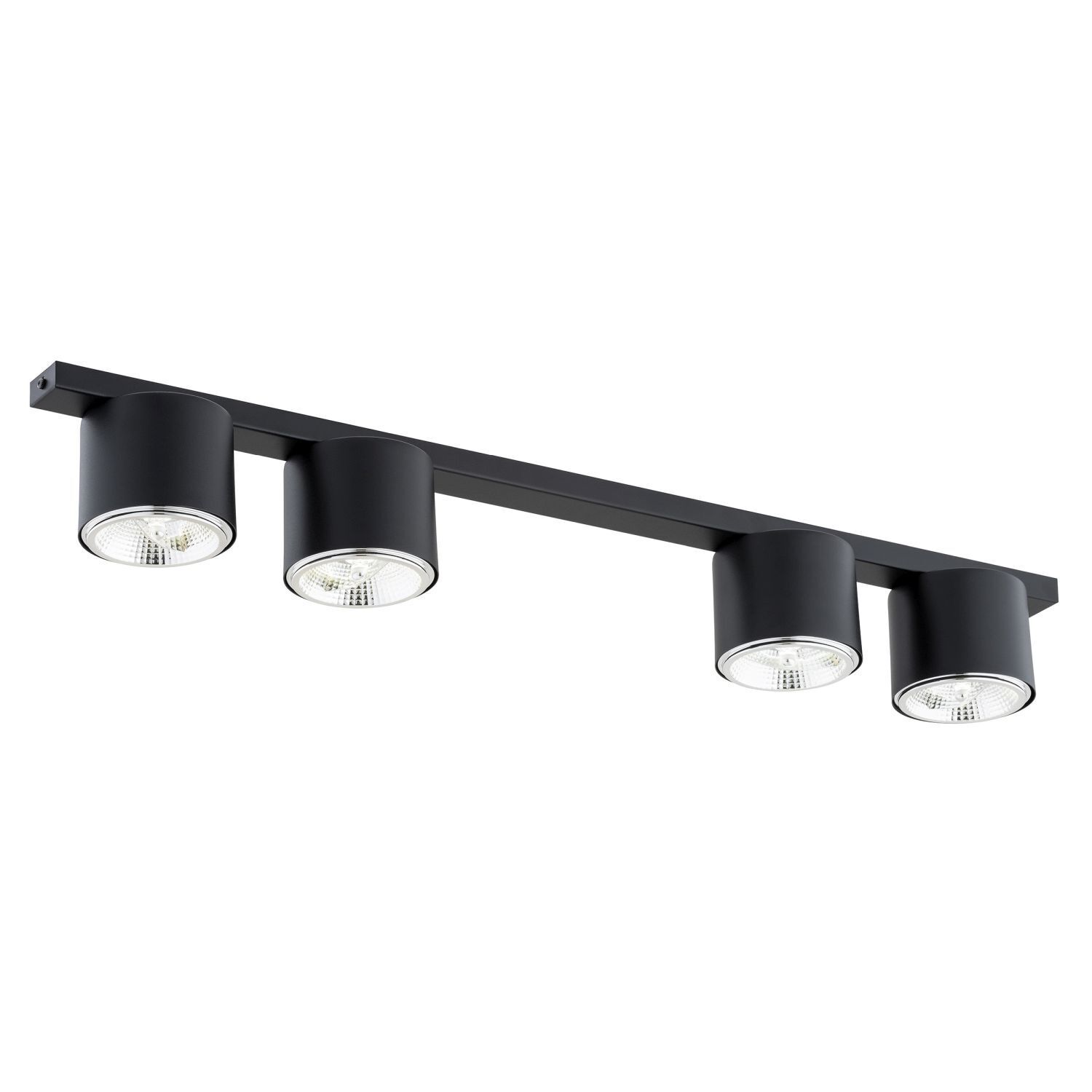 Deckenlampe Schwarz 90 cm lang 4-flammig GU10 AR111 Metall