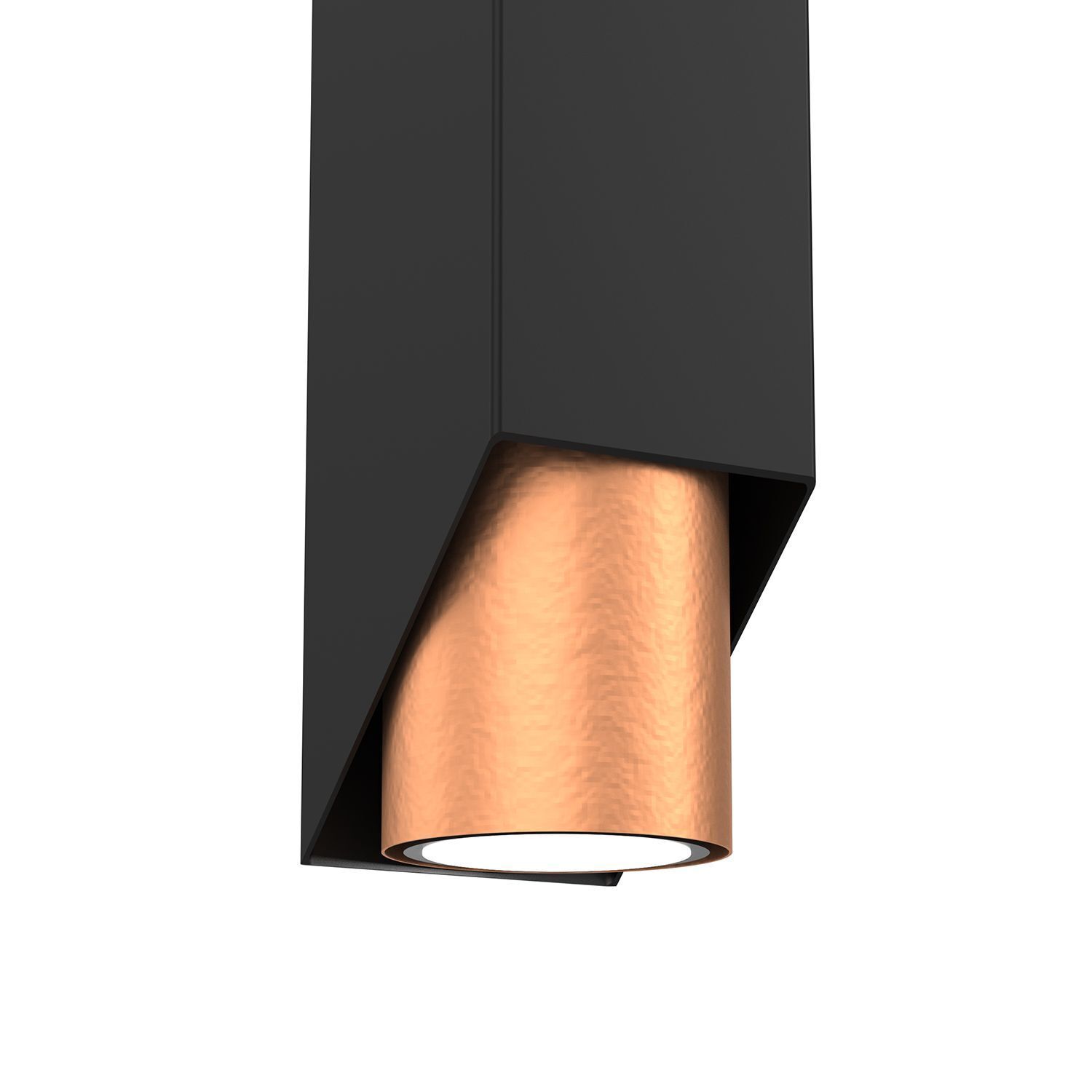 Wandlampe Metall Schwarz Kupfer B:6 cm GU10 akzentuiert